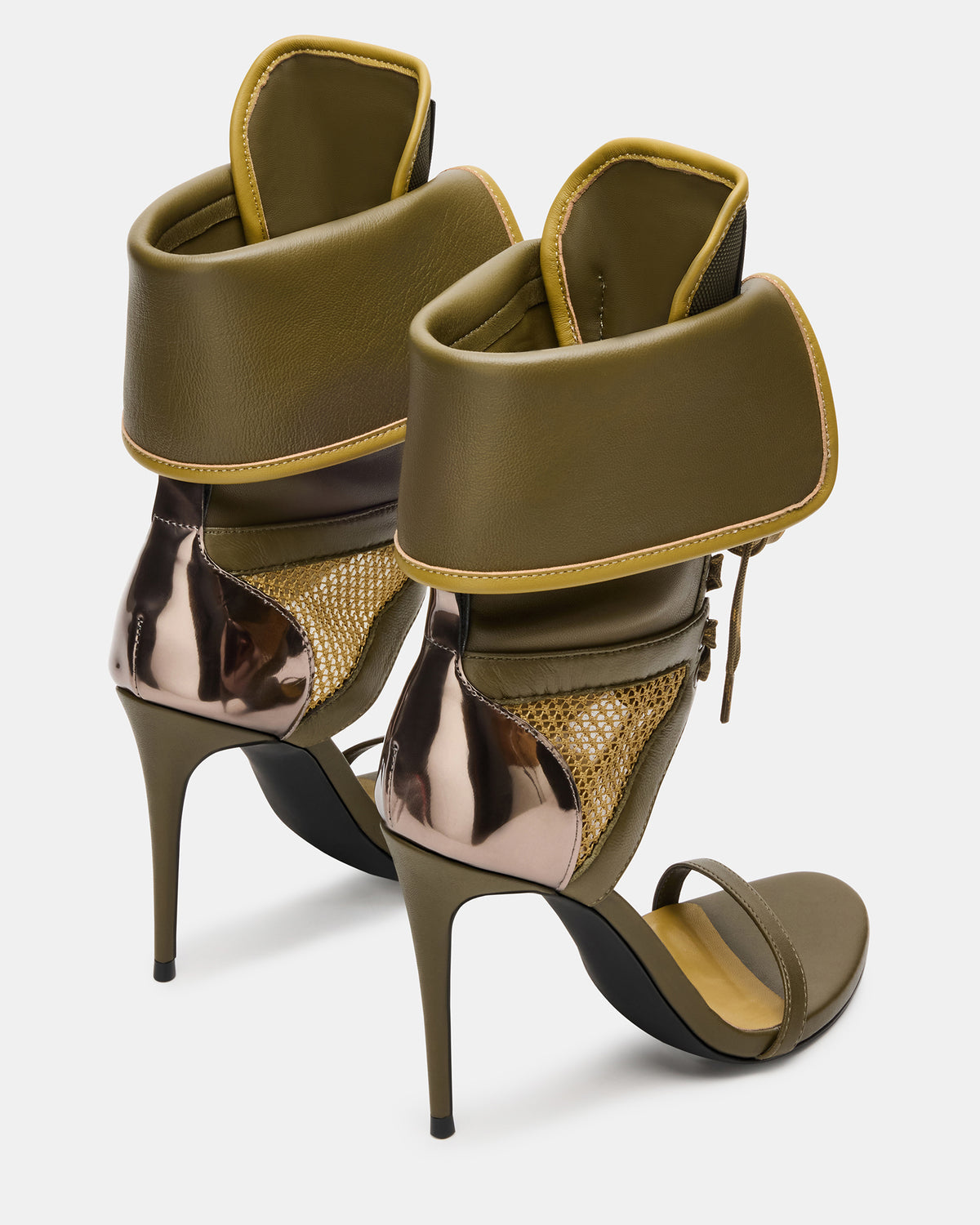 CASELLA Olive Open-Toe Stiletto Lace-Up Women's Heel