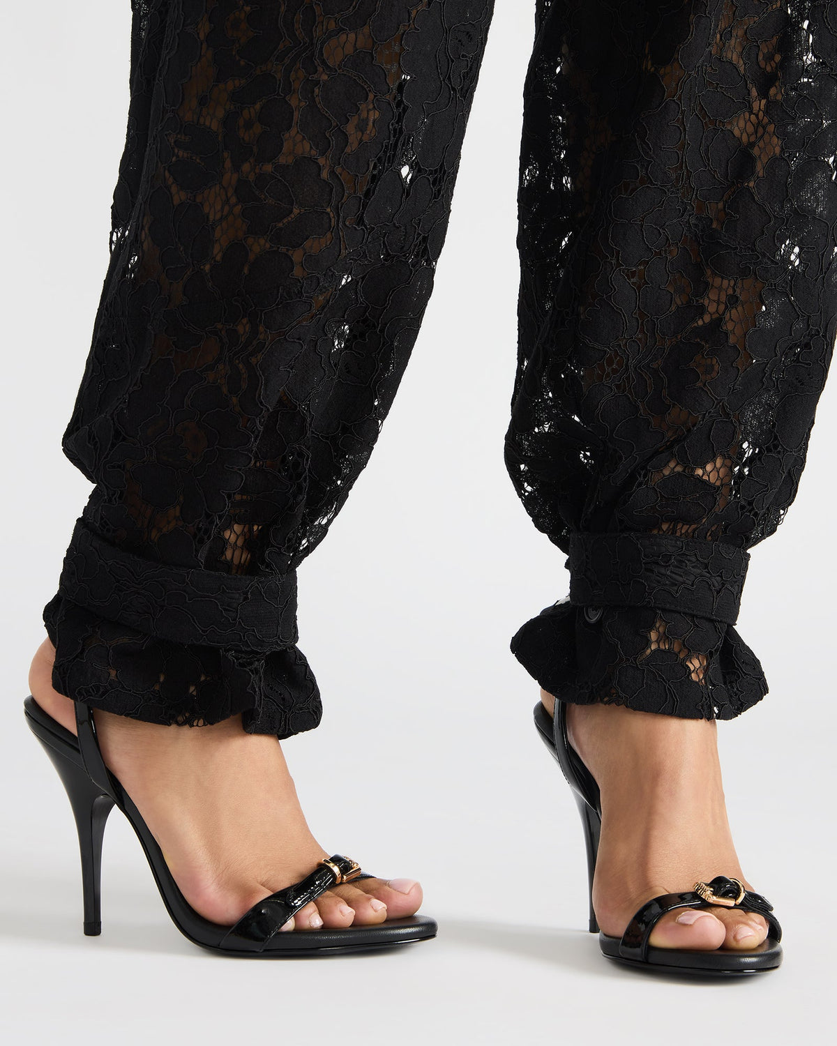 FOXX Bone Patent Strappy Stiletto Open-Toe Women's Heel