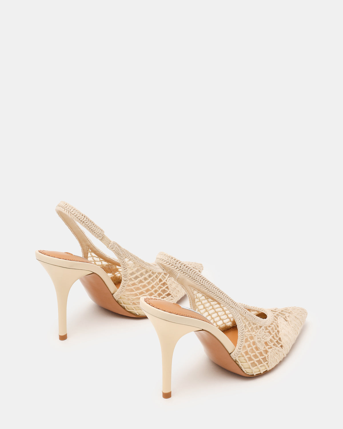 ANDROMEDA Crochet Bone Slingback Pointed-Toe Stiletto Pump Women's Heel
