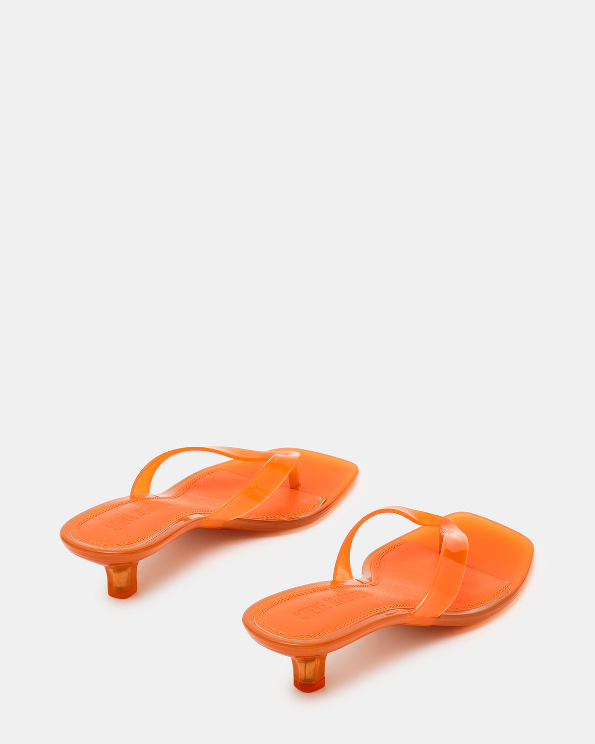 TRACIE Jelly Orange Thong Strap Women's Kitten Heel