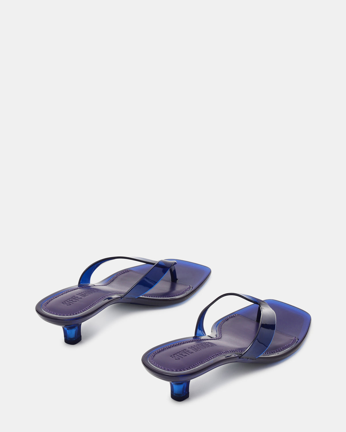 TRACIE Jelly Navy Thong Strap Women's Kitten Heel