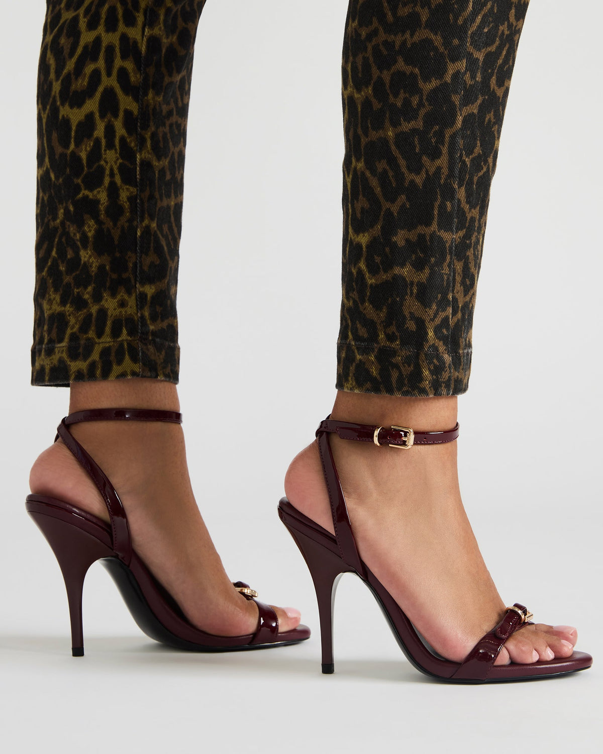 FOXX Silver Strappy Stiletto Open-Toe Women's Heel