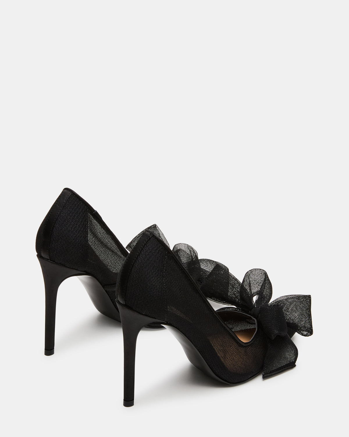 TAFFY Black Bow Pointed-Toe Stiletto Pump Women's Heel
