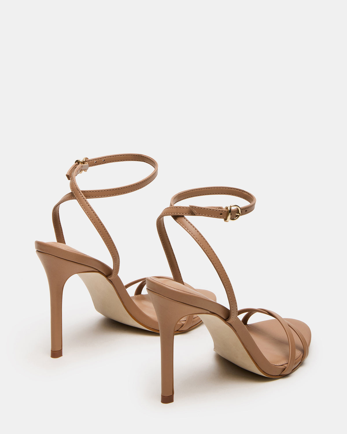 JYPSEY Tan Leather Strappy Stiletto Women's Heel
