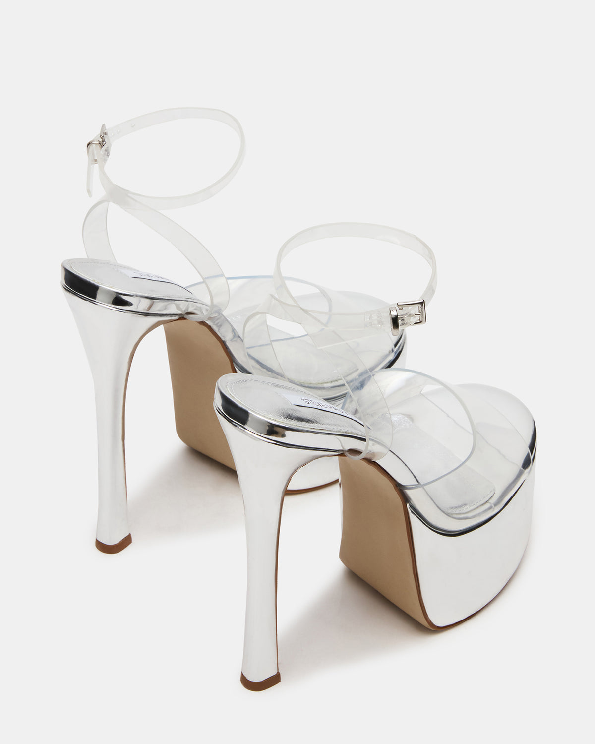 OLYSSIA Clear Platform Stiletto Ankle Strap Women's Heel