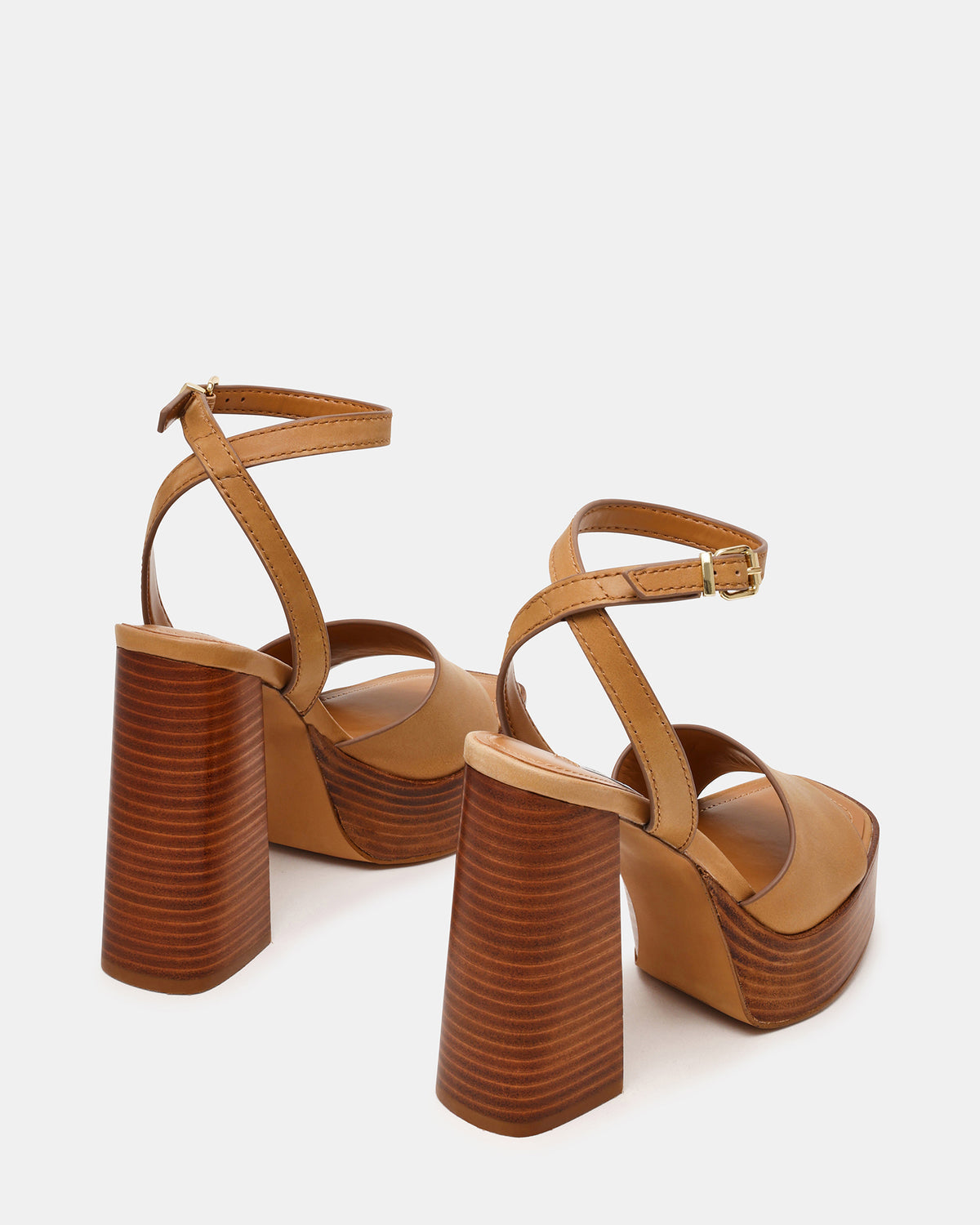FLORIA Banana Leather Women's Platform Square-Toe Block Heel