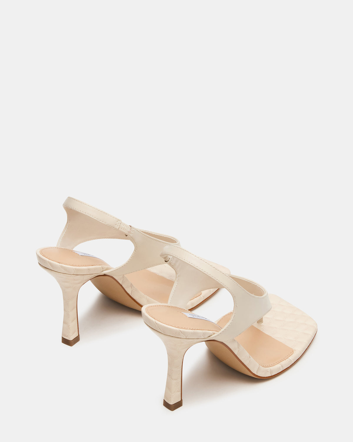 IMPROV Bone Leather Square-Toe Thong Slingback Women's Heel