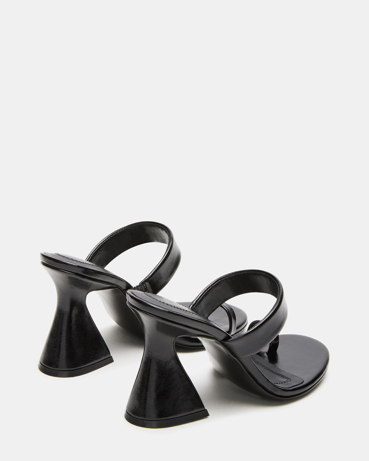 RENIE Black Women's Open Toe Mule Heel