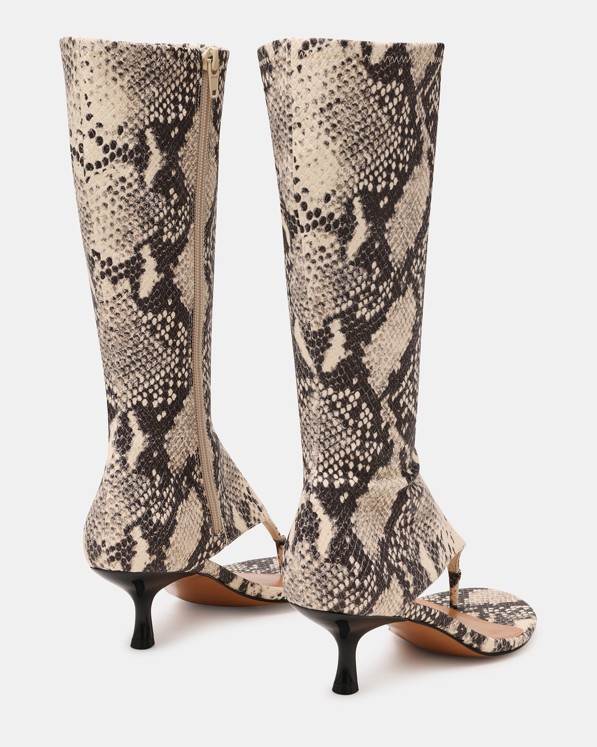 RELENTLESS Snake Thong Open-Toe Boot Shaft Women's Heel