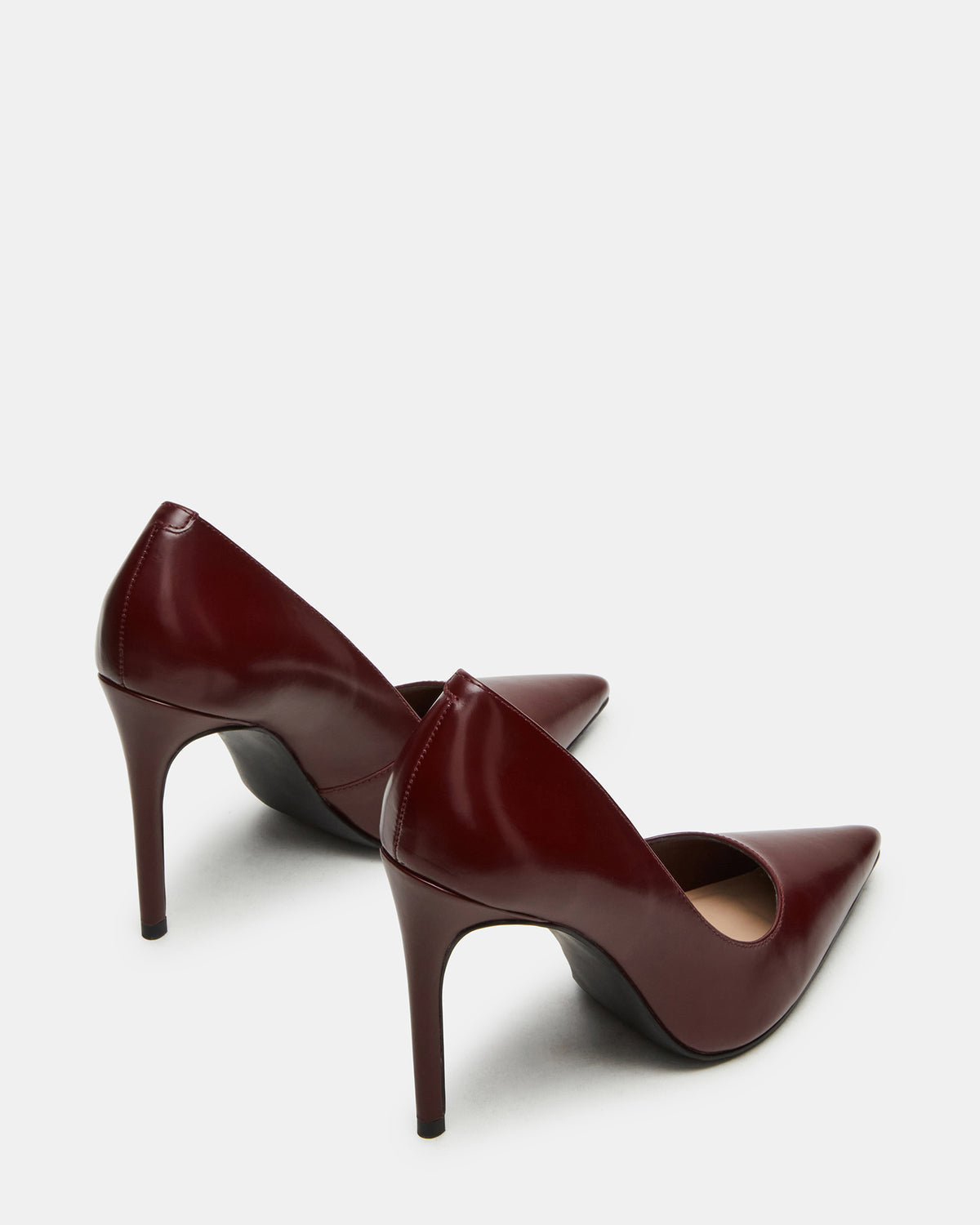 NOIR Wine Leather Pointed-Toe Stiletto Pump Women's Heels