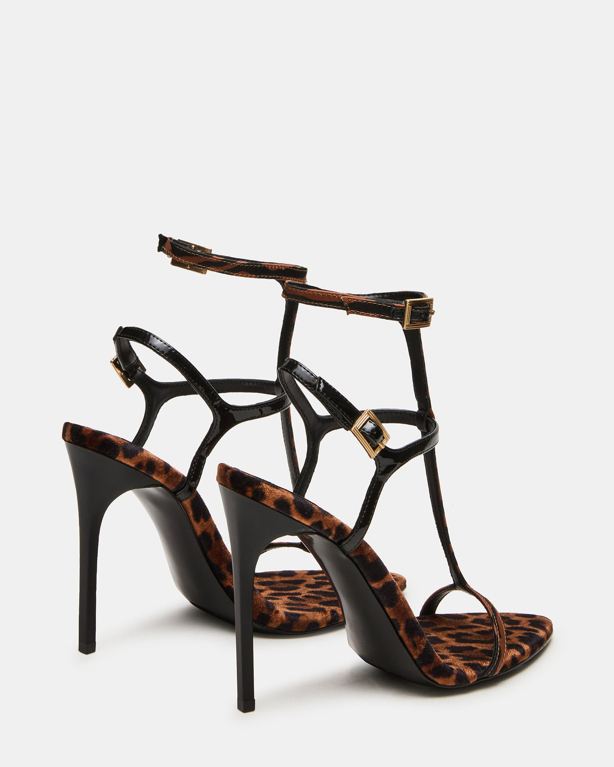 SALMA Animal Multi Stiletto Strappy Open-Toe Ankle Strap Women's Heel
