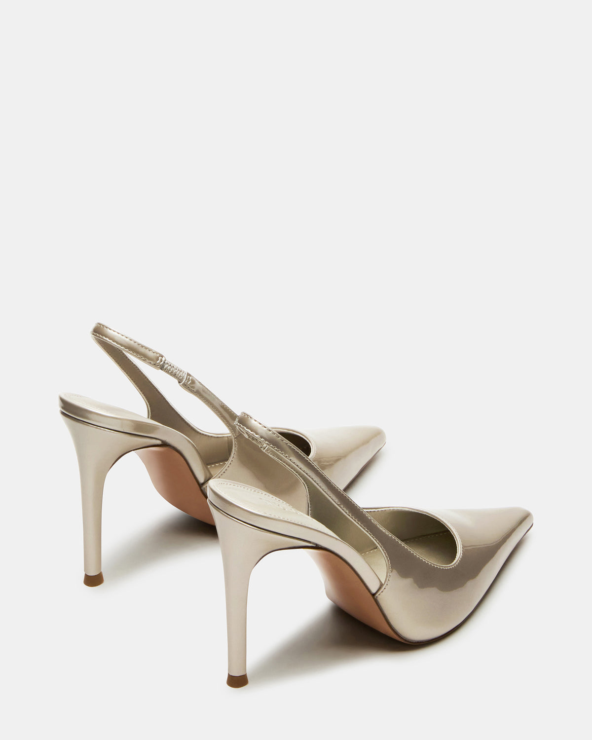 REYES Champagne Slingback Stiletto Pointed-Toe Pump Women's Heel