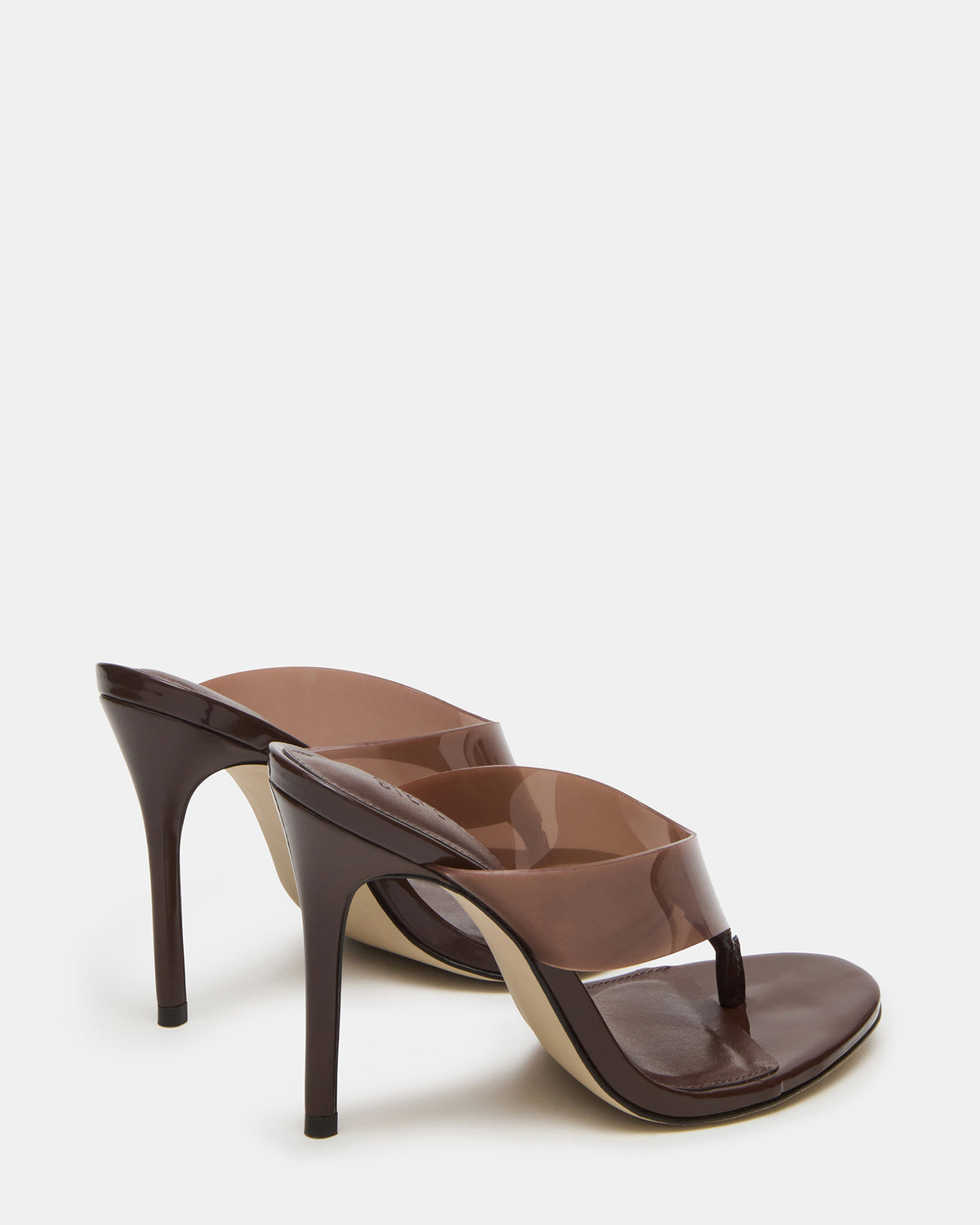 SABINE Brown Thong Mule Women's Heel