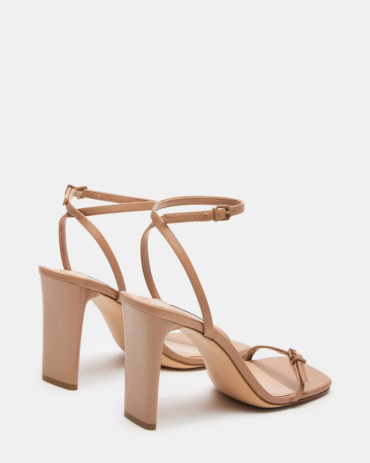 AILENE Tan Leather Square Toe Dress Sandal | Women's Heels