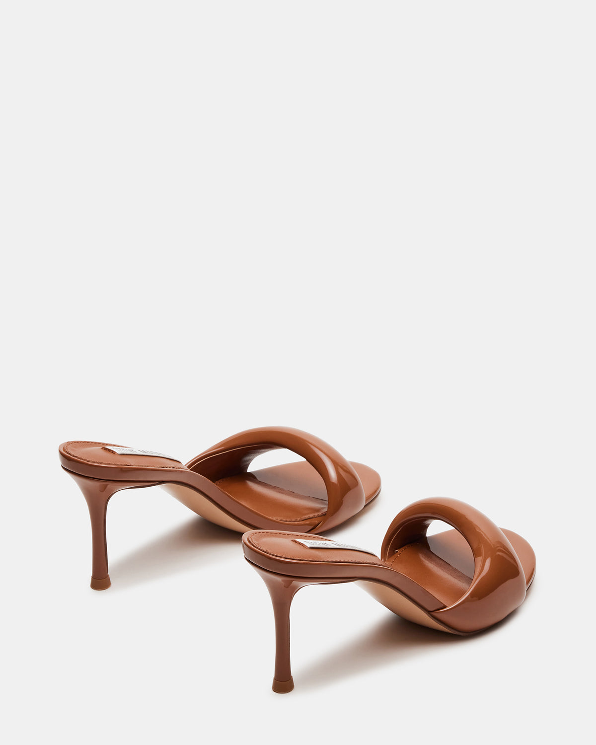 KIERAN Camel Patent Mule Heel | Women's Heels