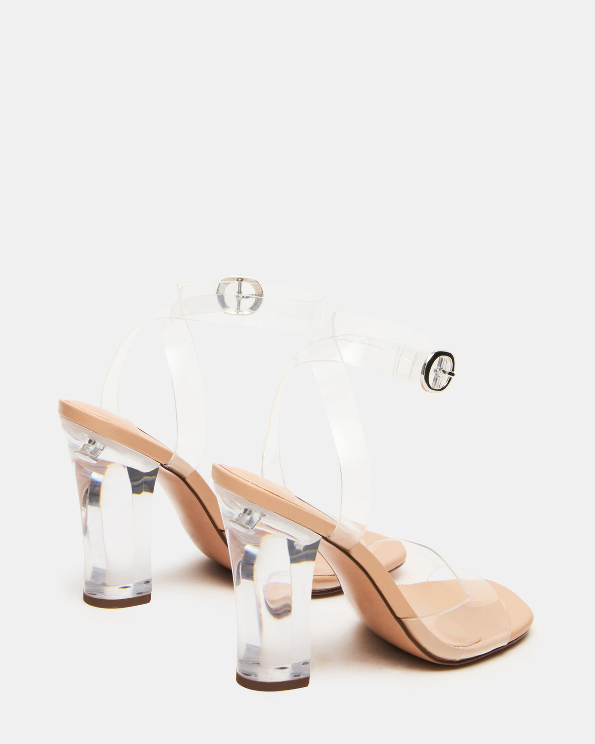 WHISTLE Clear Square-Toe Block Heel Women's Heel