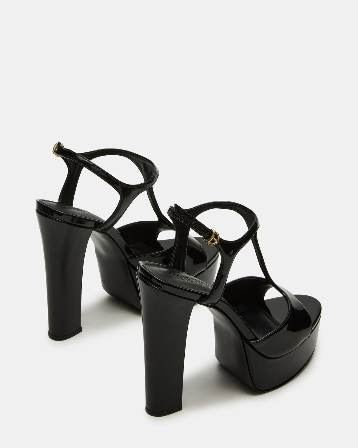 TAMI Black Patent Strappy Platform Women's Heel