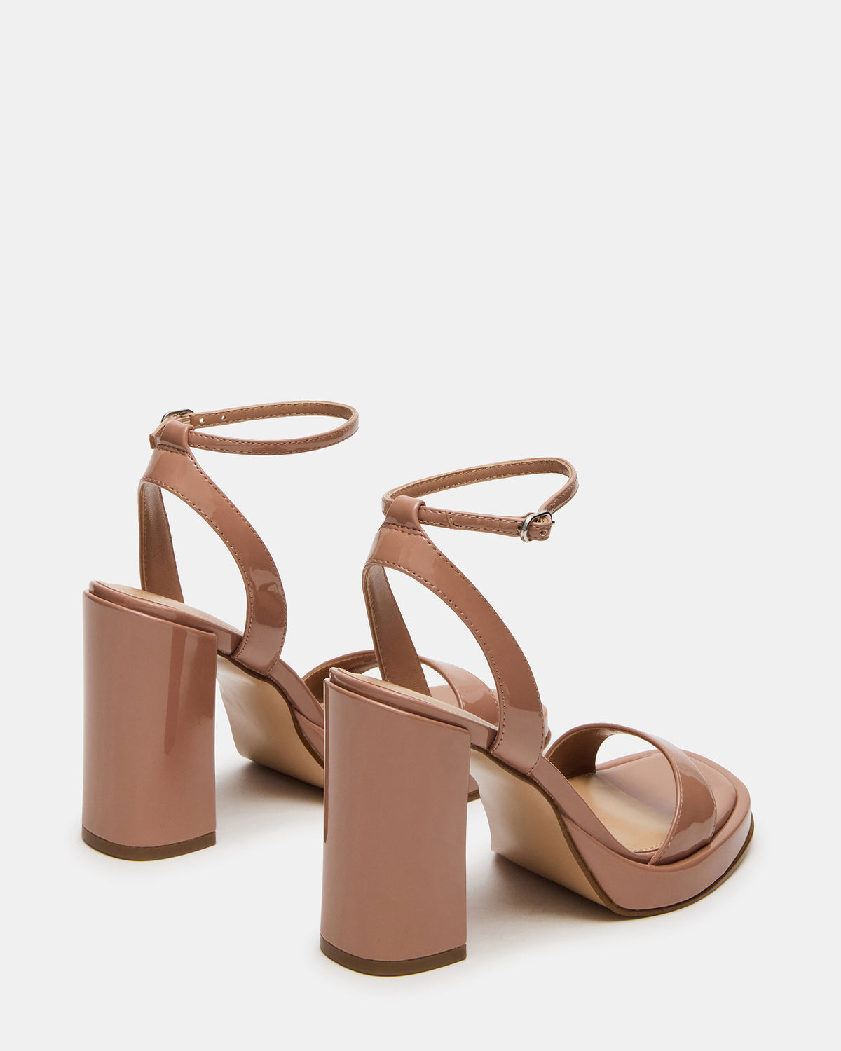 SULLIVAN Blush Patent Square-Toe Strappy Heel | Women's Heels