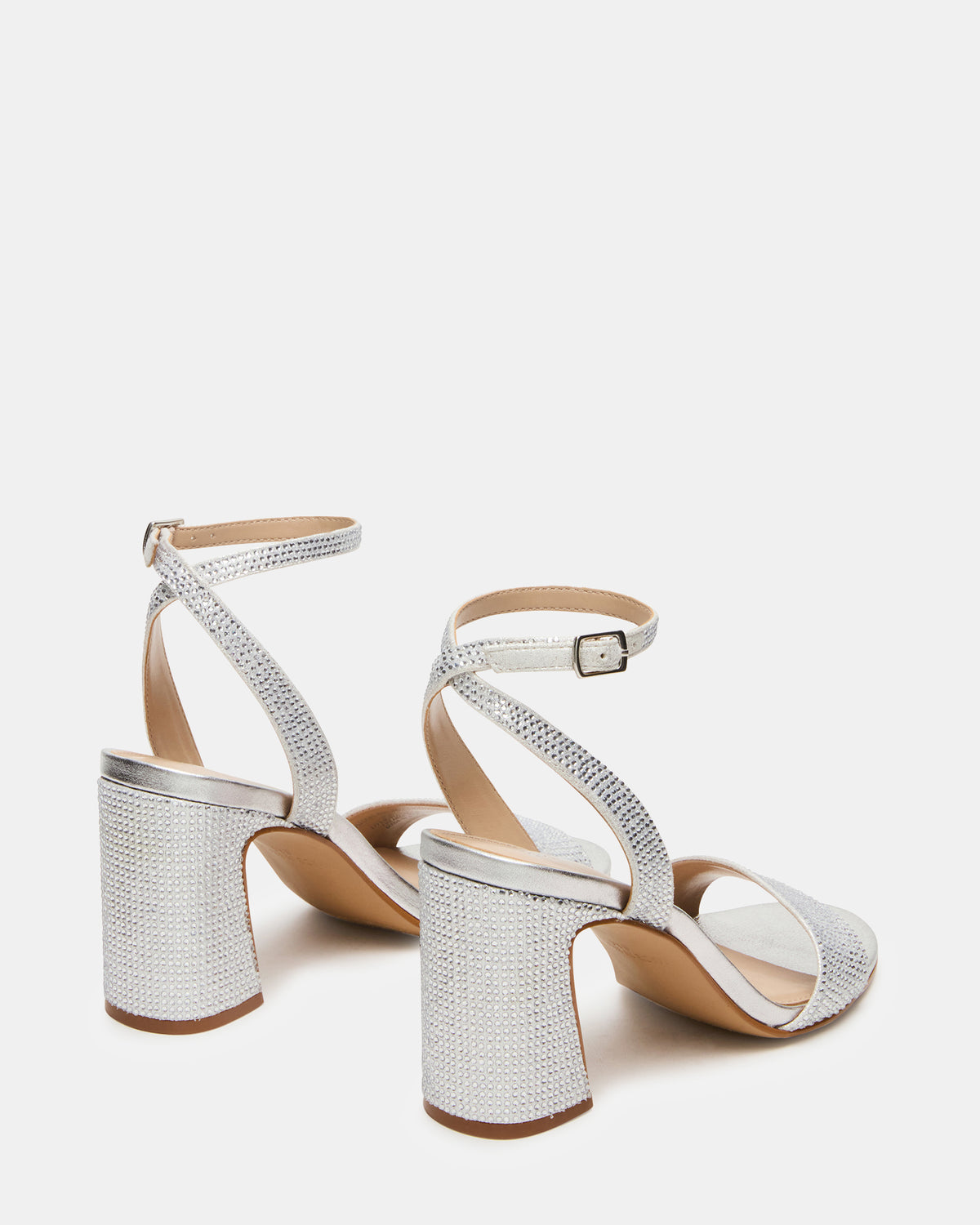 LARAH Rhinestone Rounded Toe Block Heel Women's Heel