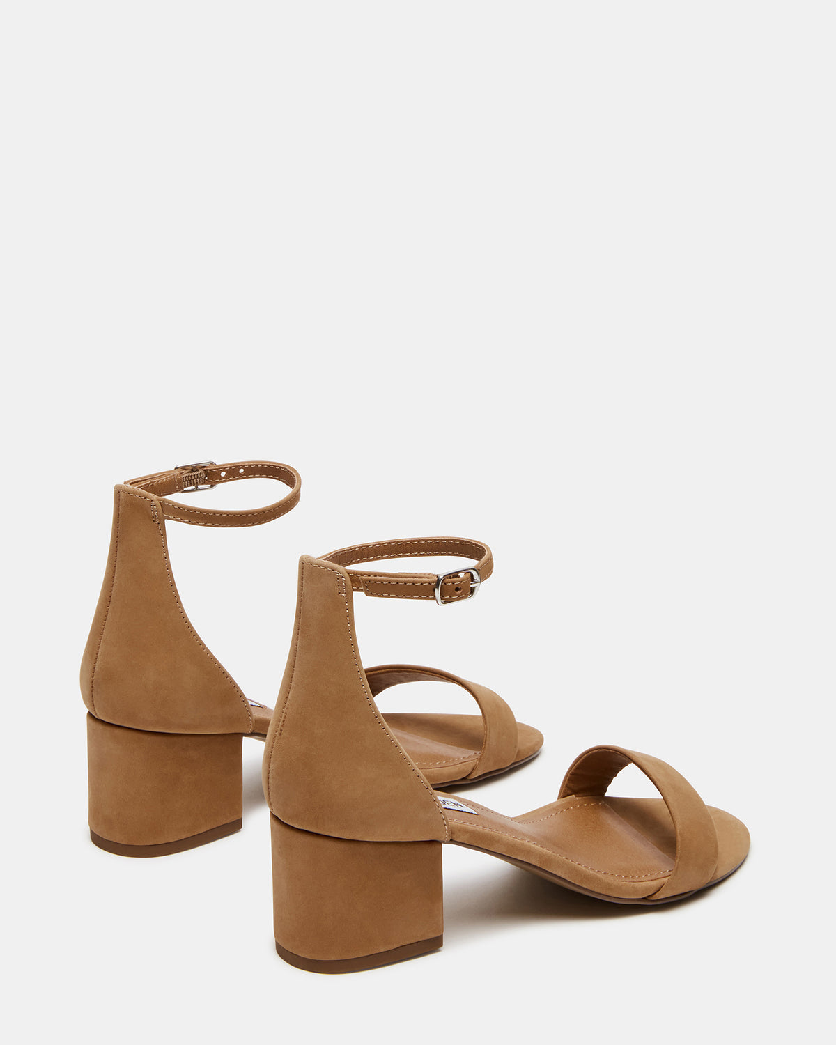 IRENNEW Tan Nubuck Women's Wide Width Heeled Sandal