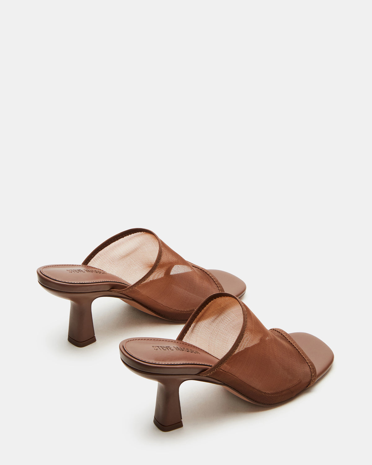 GLEAM Brown Women's Square-Toe Mule Heel