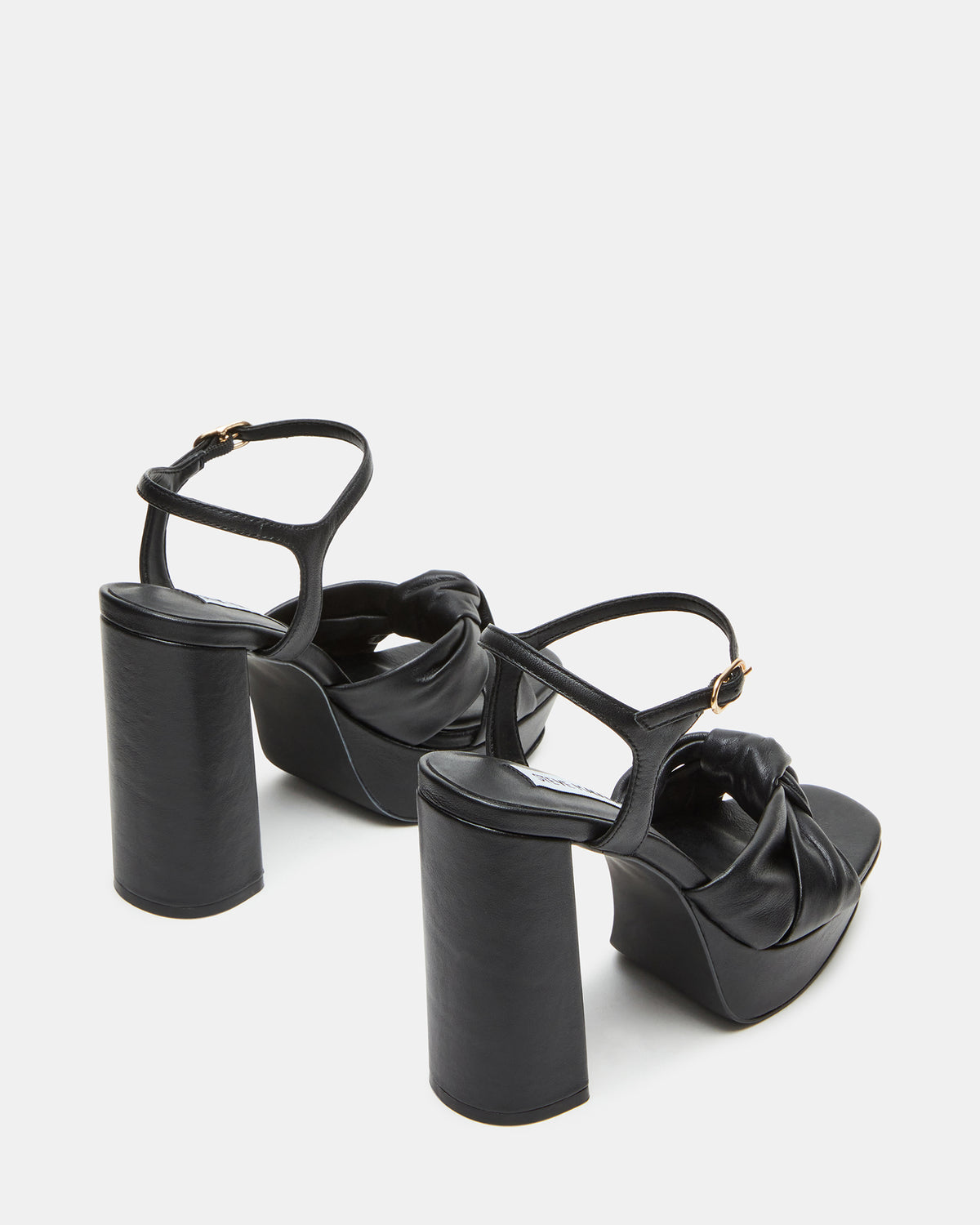 JOYRIDE Black Leather Platform Block Heel | Women's Heels