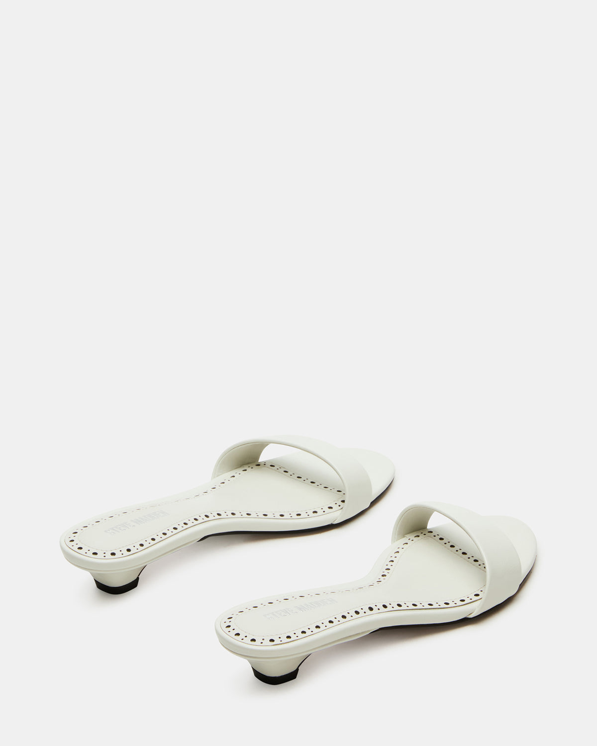 BERRY White Women's Mule Kitten Heel