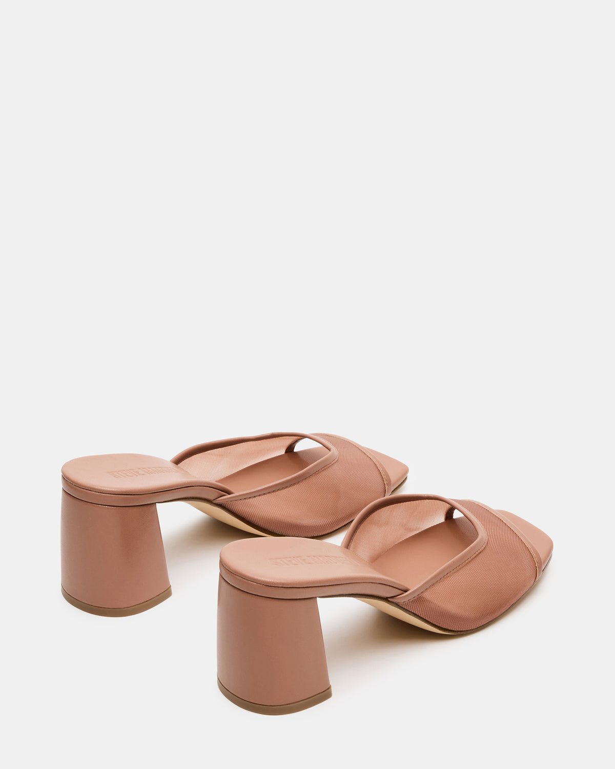 MADAME Mocha Square-Toe Mesh Mule Women's Heel