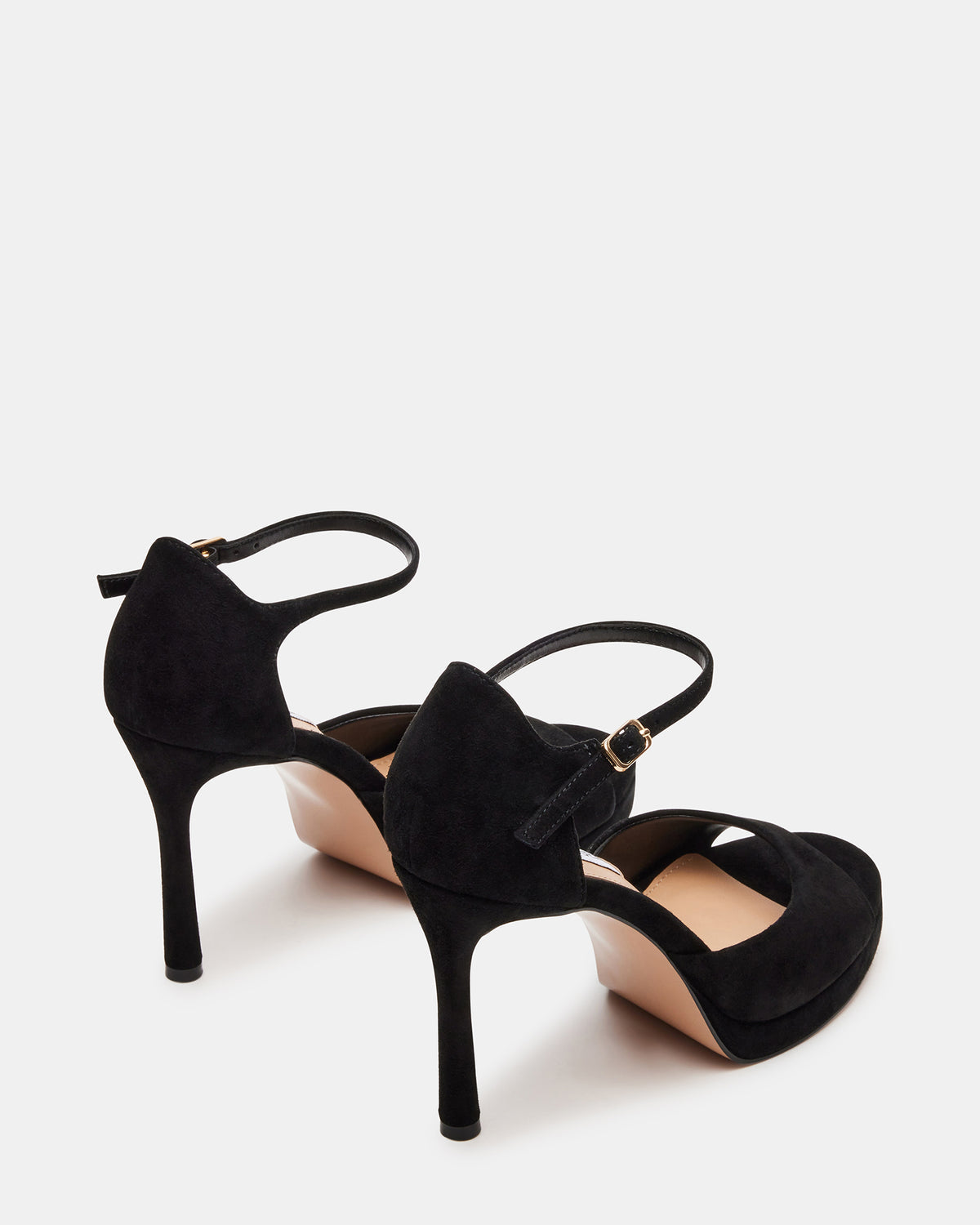 ESTER Black Suede Strappy Heel | Women's Heels Steve Madden BLACK SUEDE