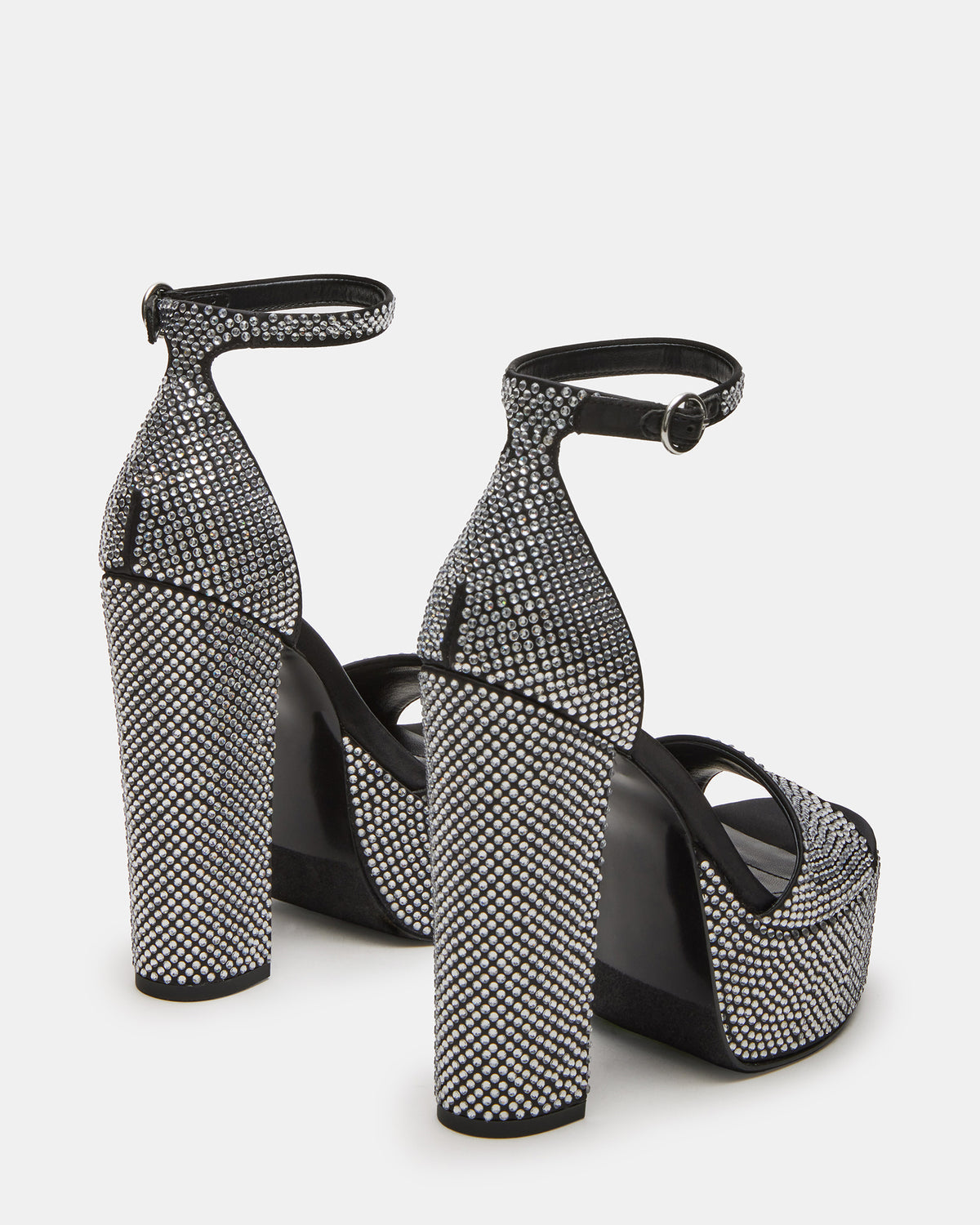 GLAM Rhinestones Platform Block Heel | Women's Heels