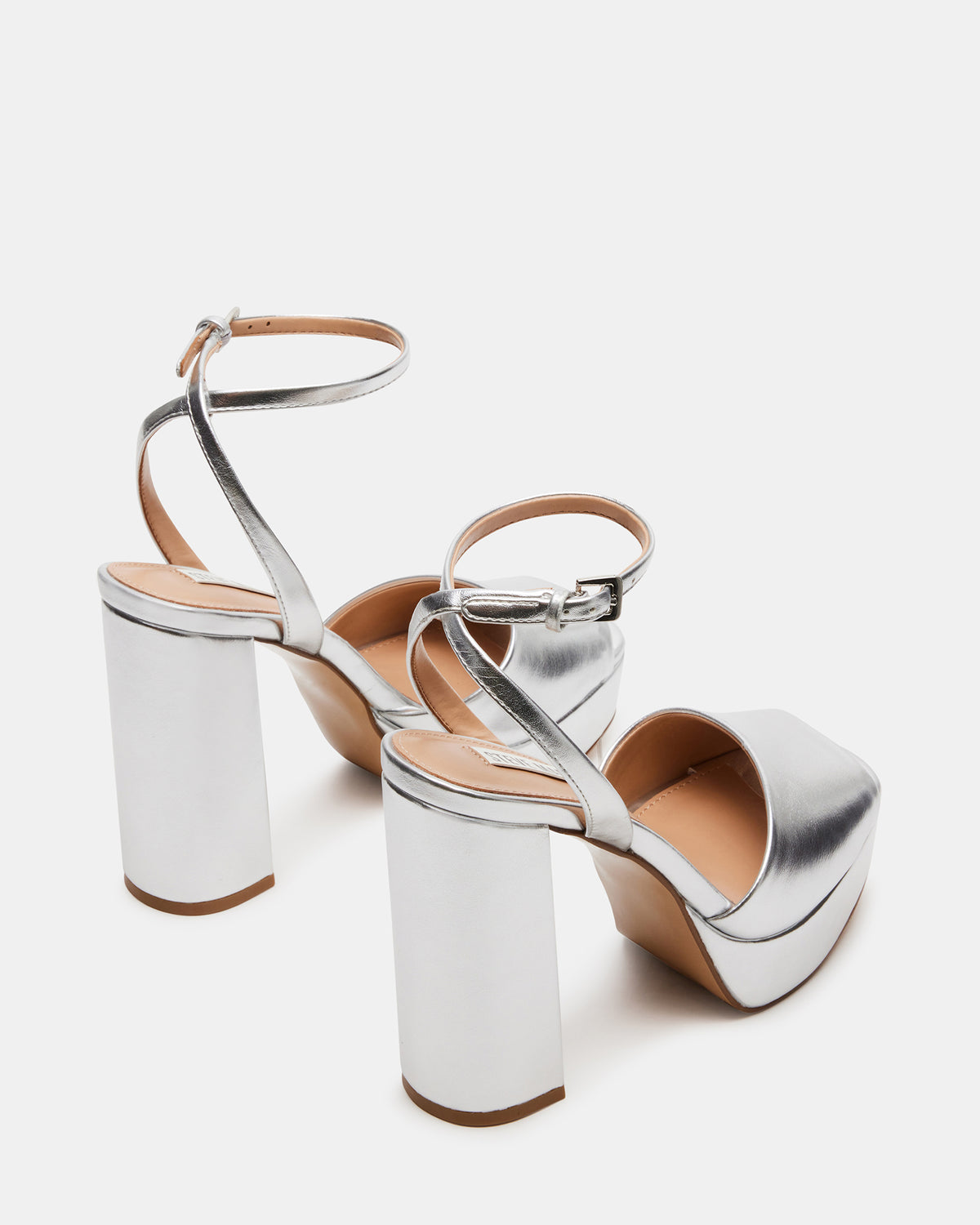 LOURDES Silver Metallic Platform Heel | Women's Heels