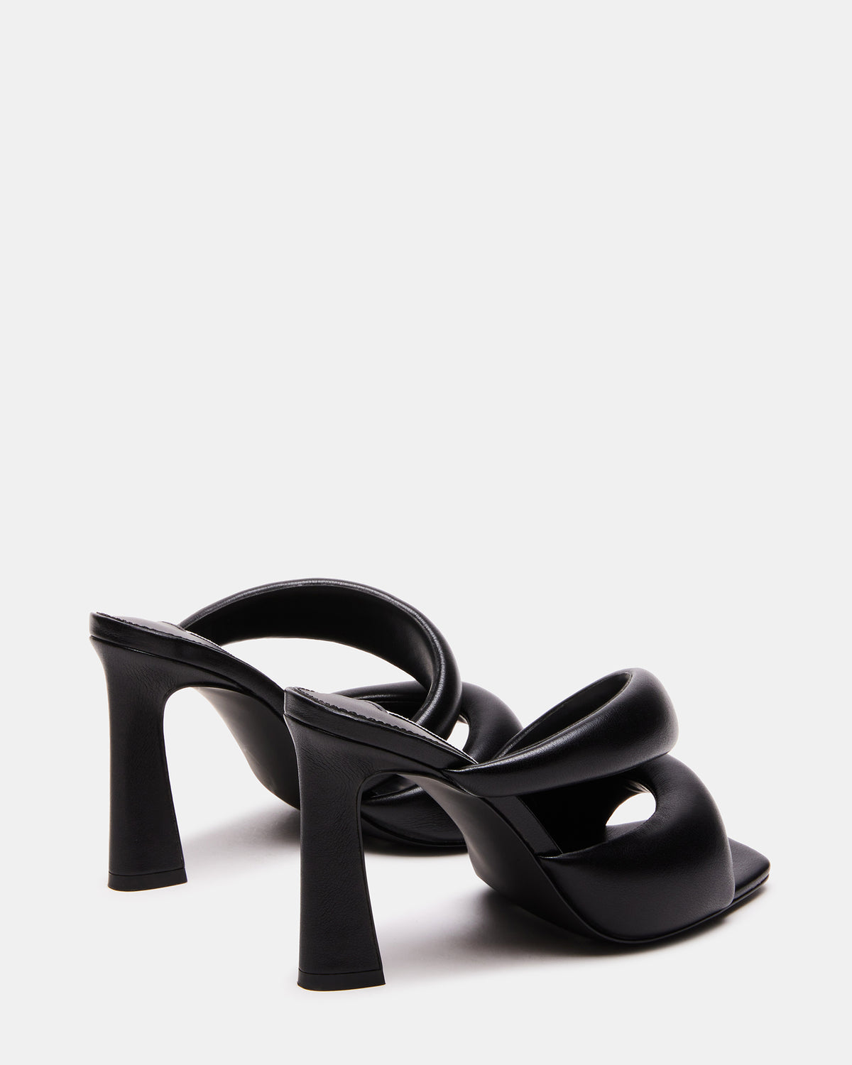 KLOSS Black Tubular Square Toe Mule | Women's Heels