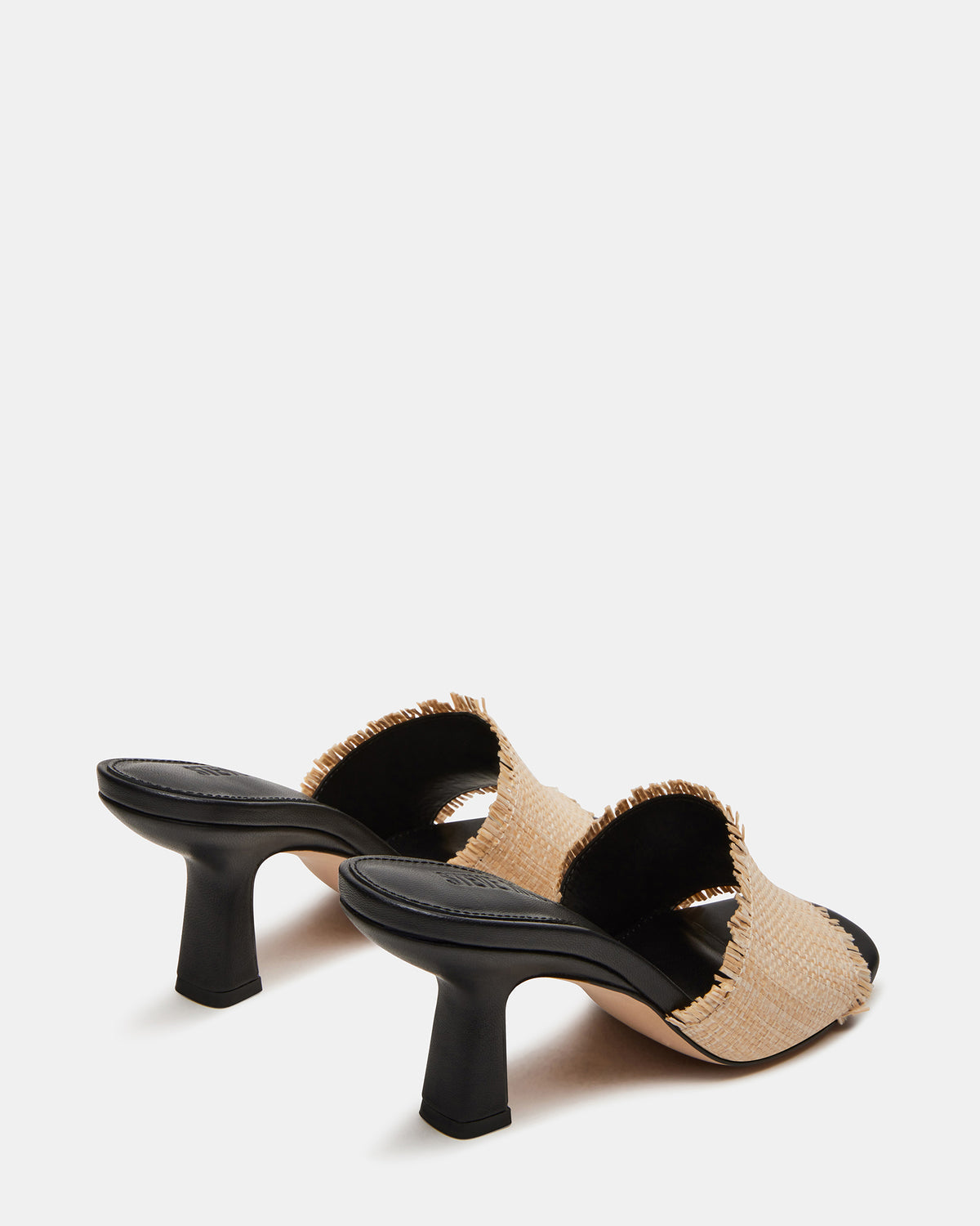 CRESCENT Raffia Square Toe Mule Heel | Women's Heels