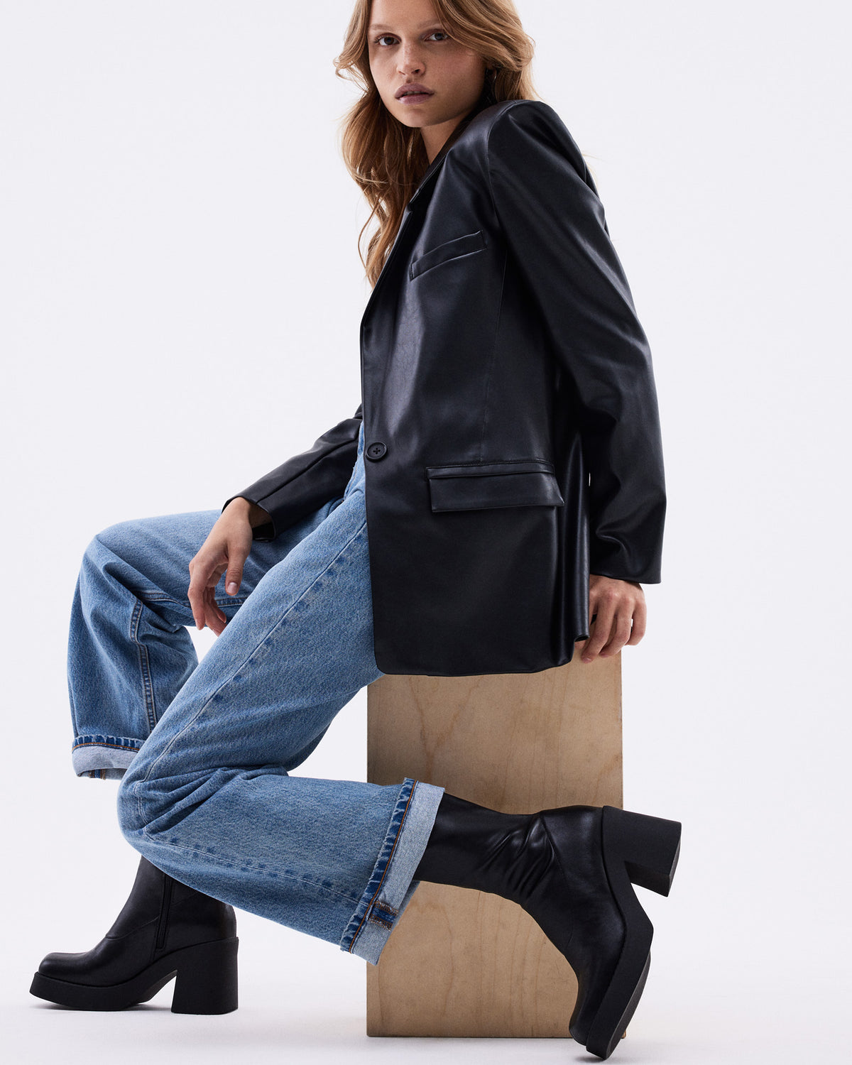 KLAYTON Black Platform Ankle Boot | Women's Booties