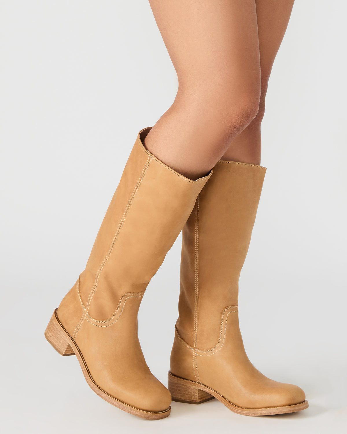 RIGGS Dark Green Leather Square-Toe Women's Boot