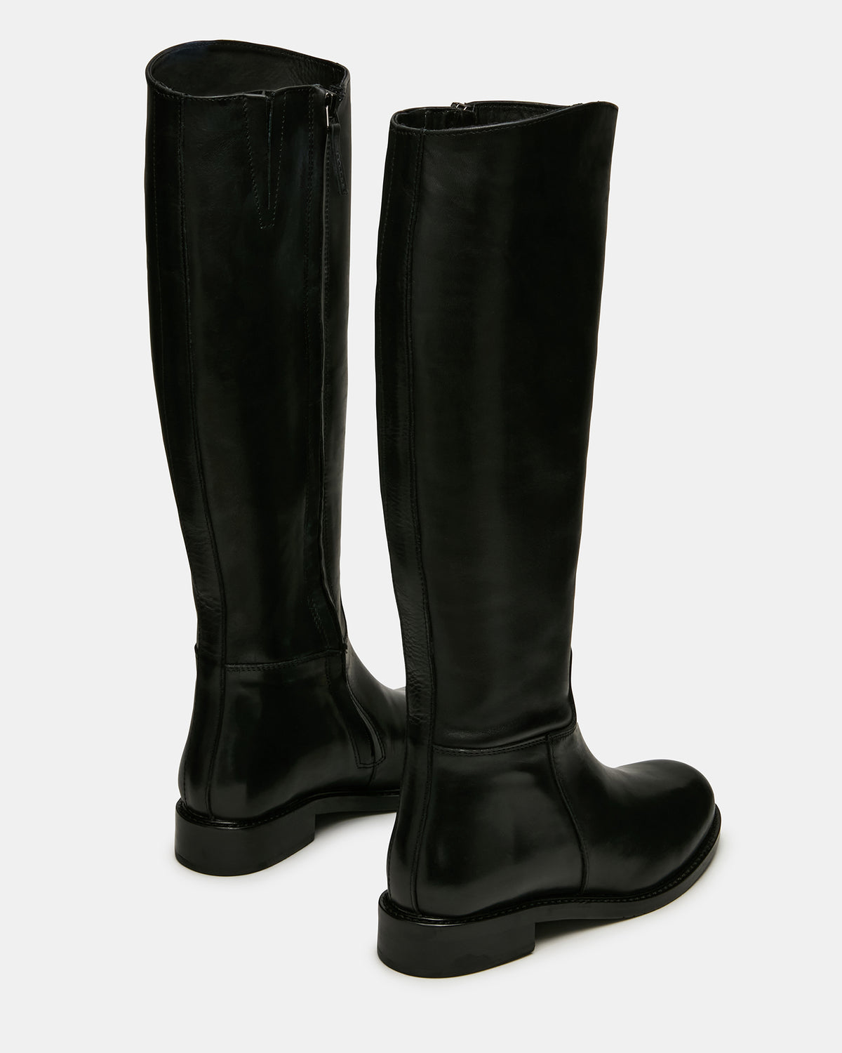 BELMONT Black Leather Knee-High Women's Riding Boot