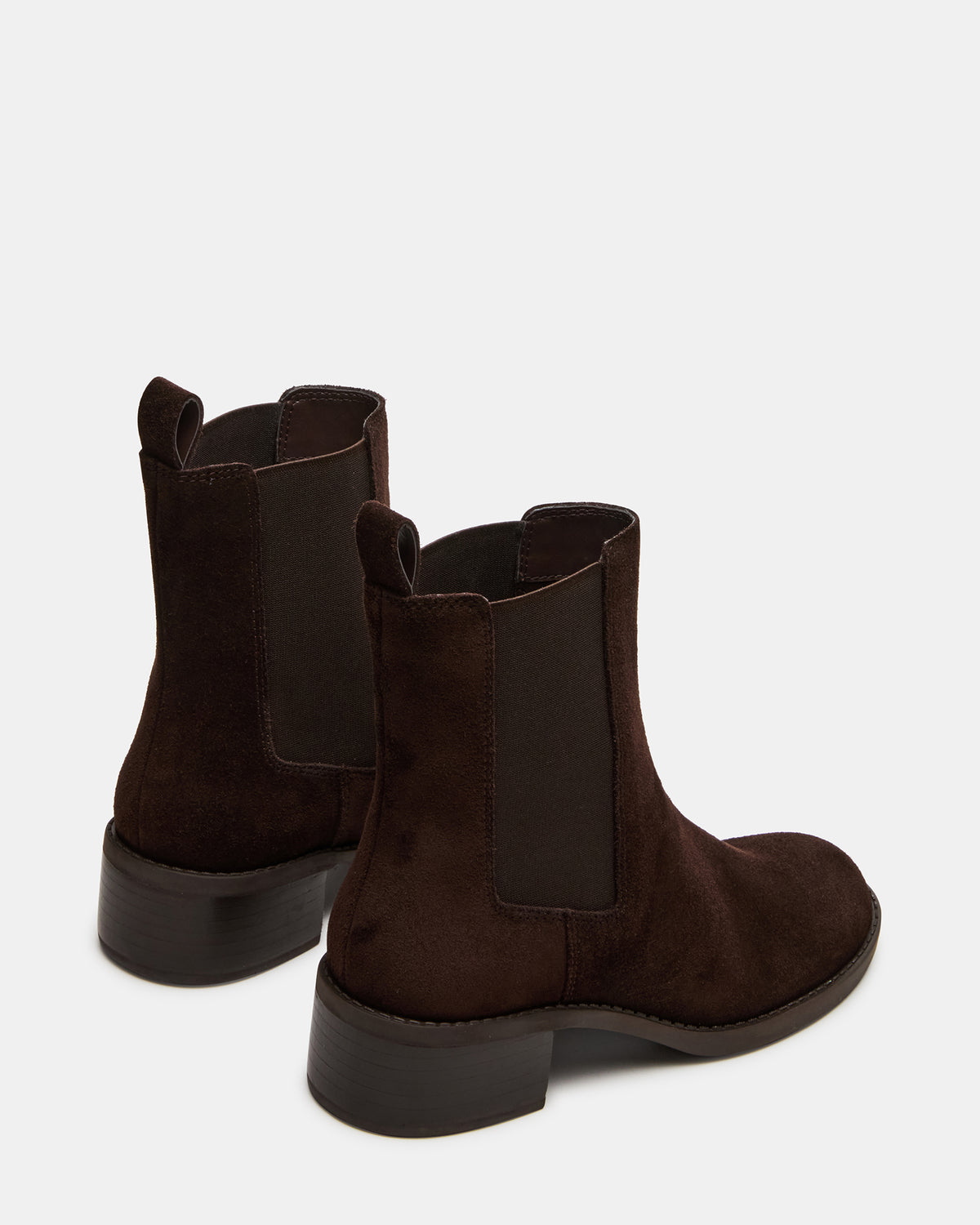 KAPLAN Brown Suede Chelsea Block Heel Women's Ankle Boot