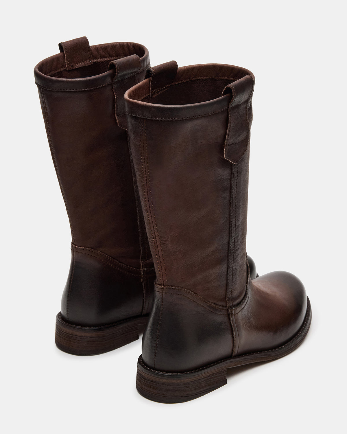 RUBEN Brown Leather Rounded Toe Women's Boot