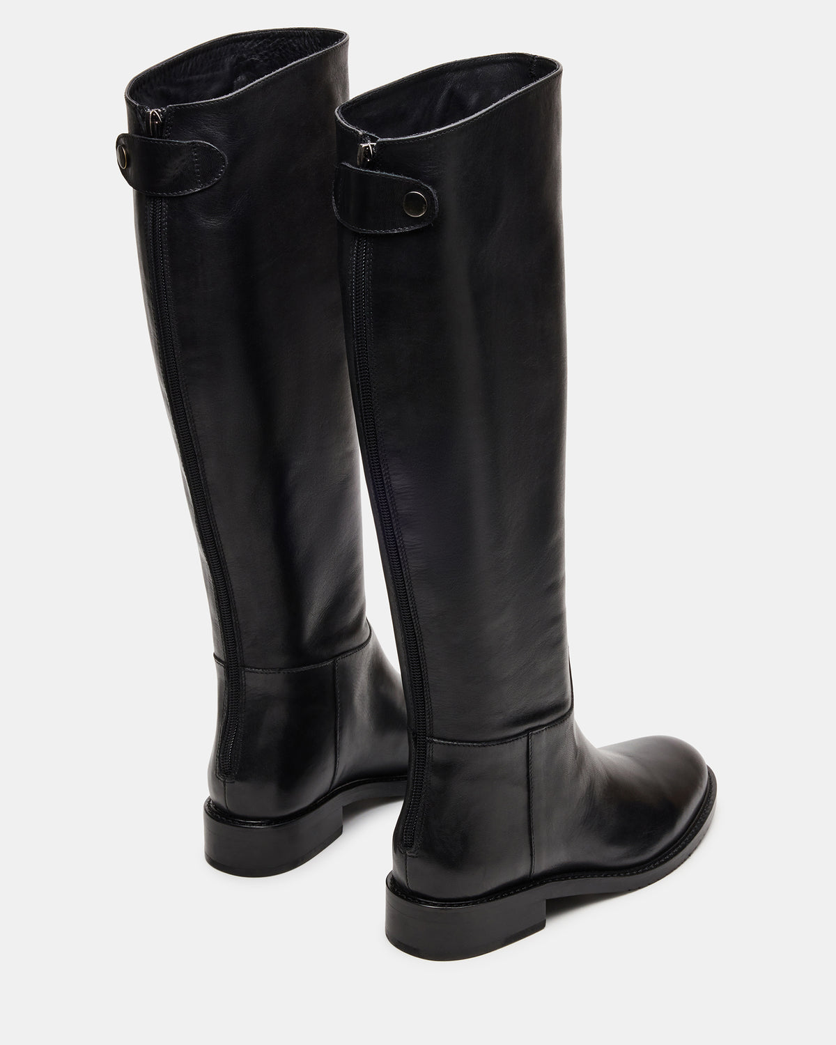 BEREN Black Leather Knee-High Women's Riding Boot