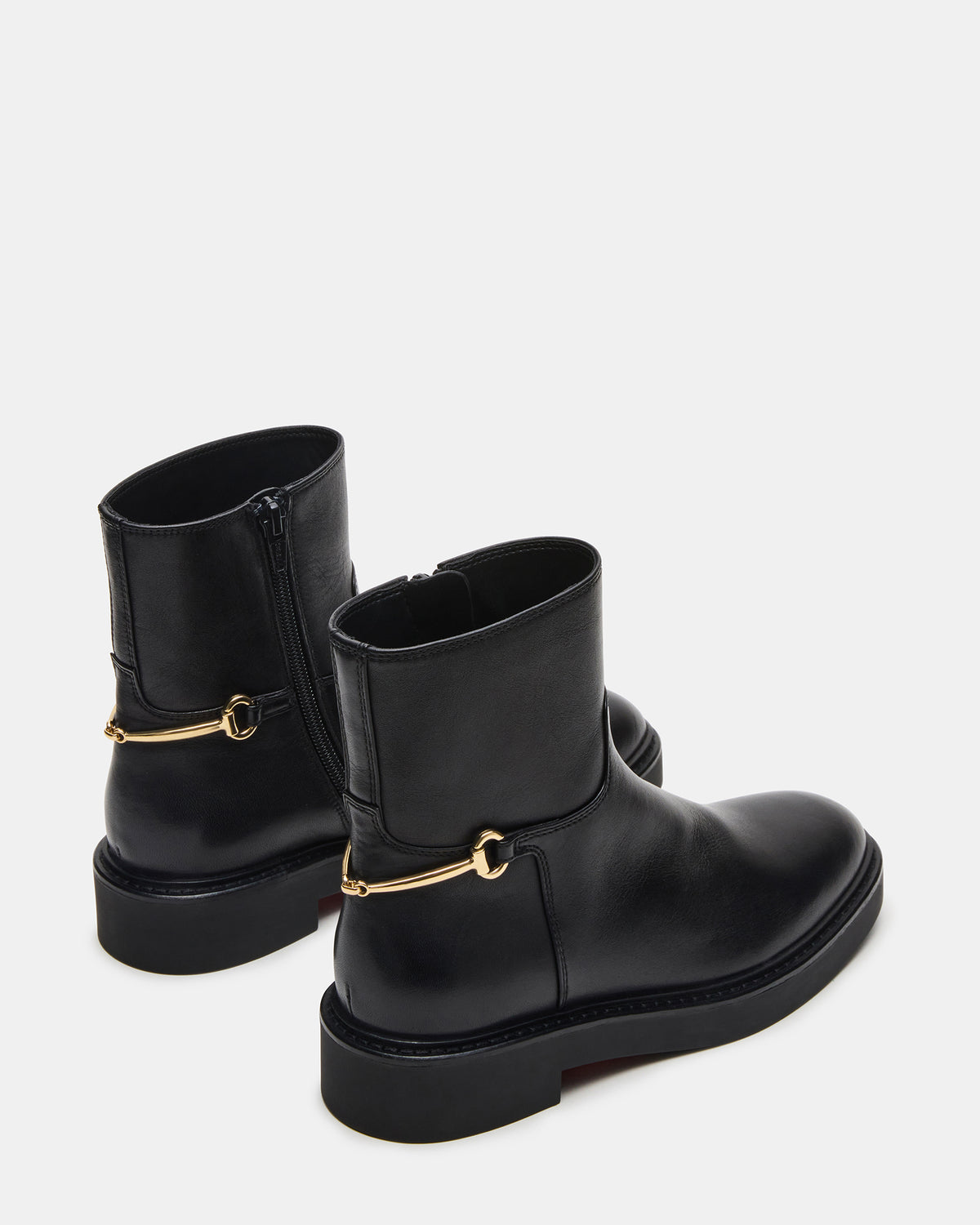 DIABLO Black Leather Women's Ankle Boot