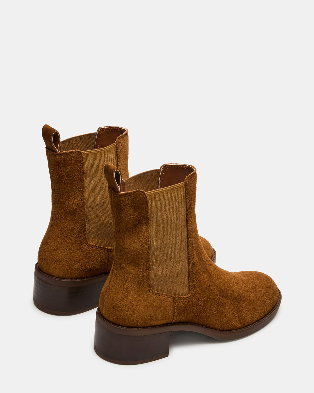KAPLAN Camel Suede Chelsea Block Heel Women's Ankle Boot