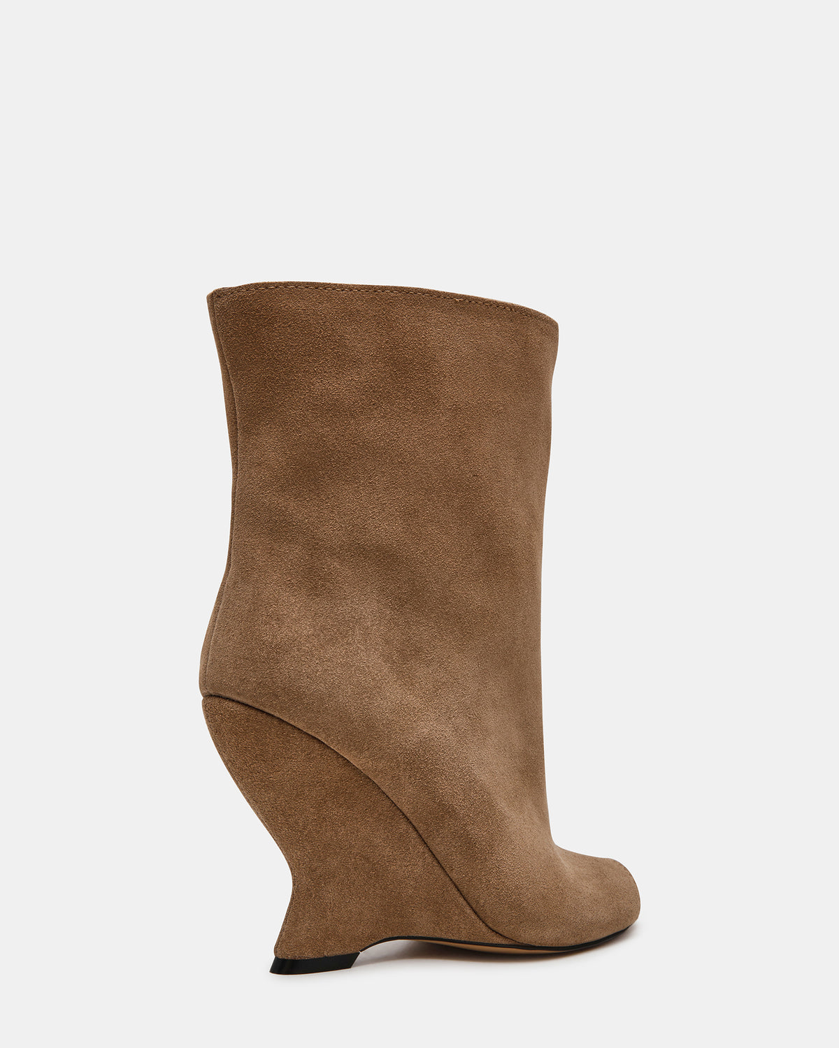 RYLIX Taupe Suede Wedge Peep-Toe Women's Ankle Boot