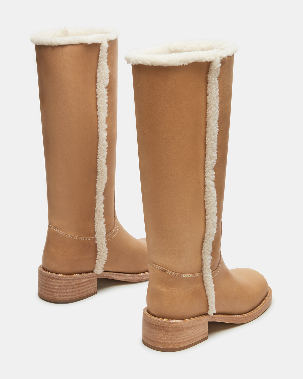 RIGGS Faux Fur Banana Leather Square-Toe Women's Boot