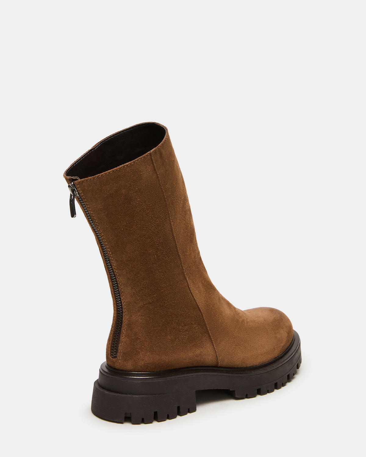LAMI Dark Taupe Suede Lug Sole Women's Ankle Boot