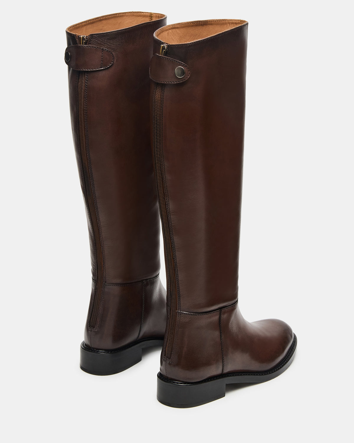 BEREN Brown Leather Knee-High Women's Riding Boot