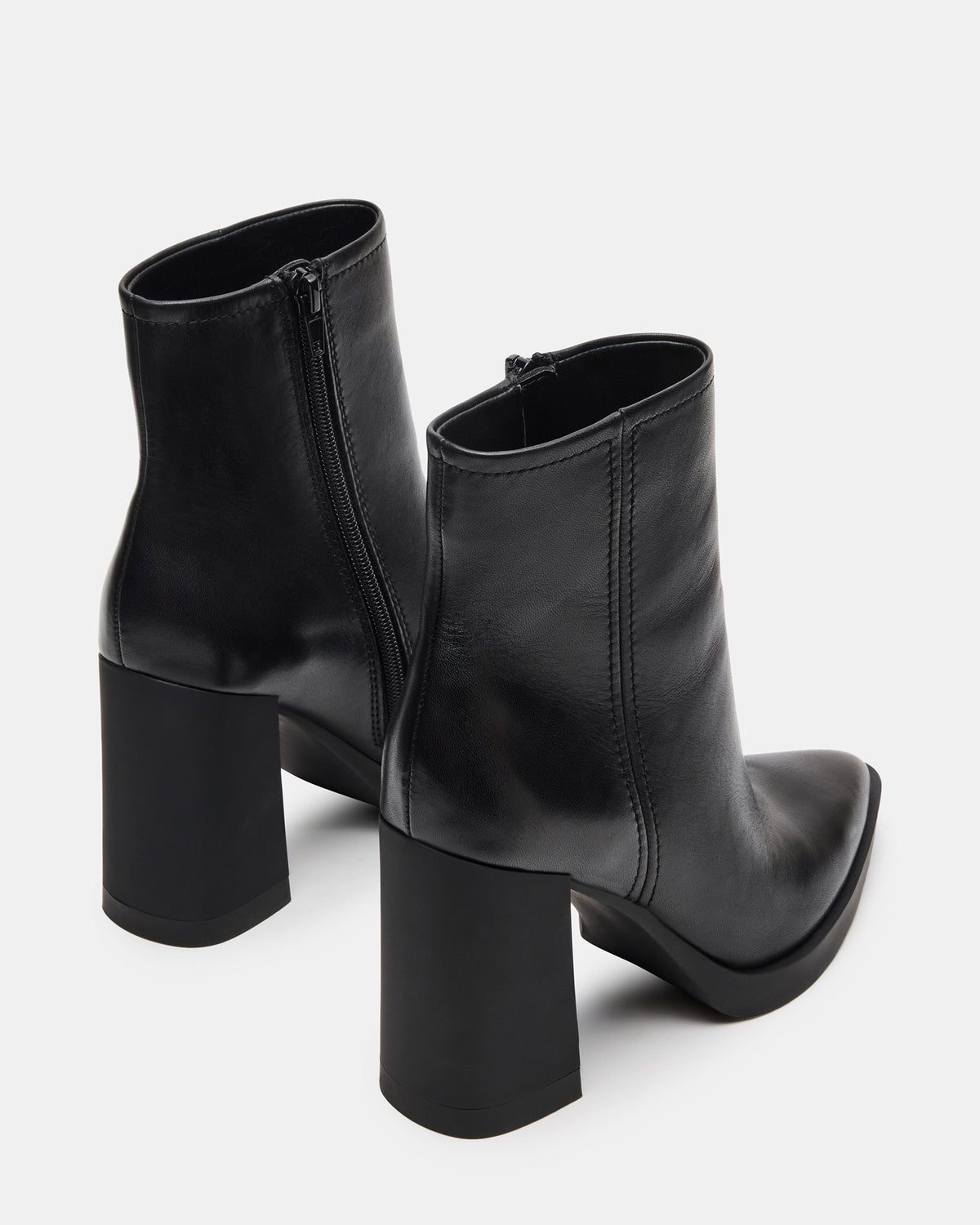 HARDEN Black Leather Women's Pointed-Toe Ankle Boot