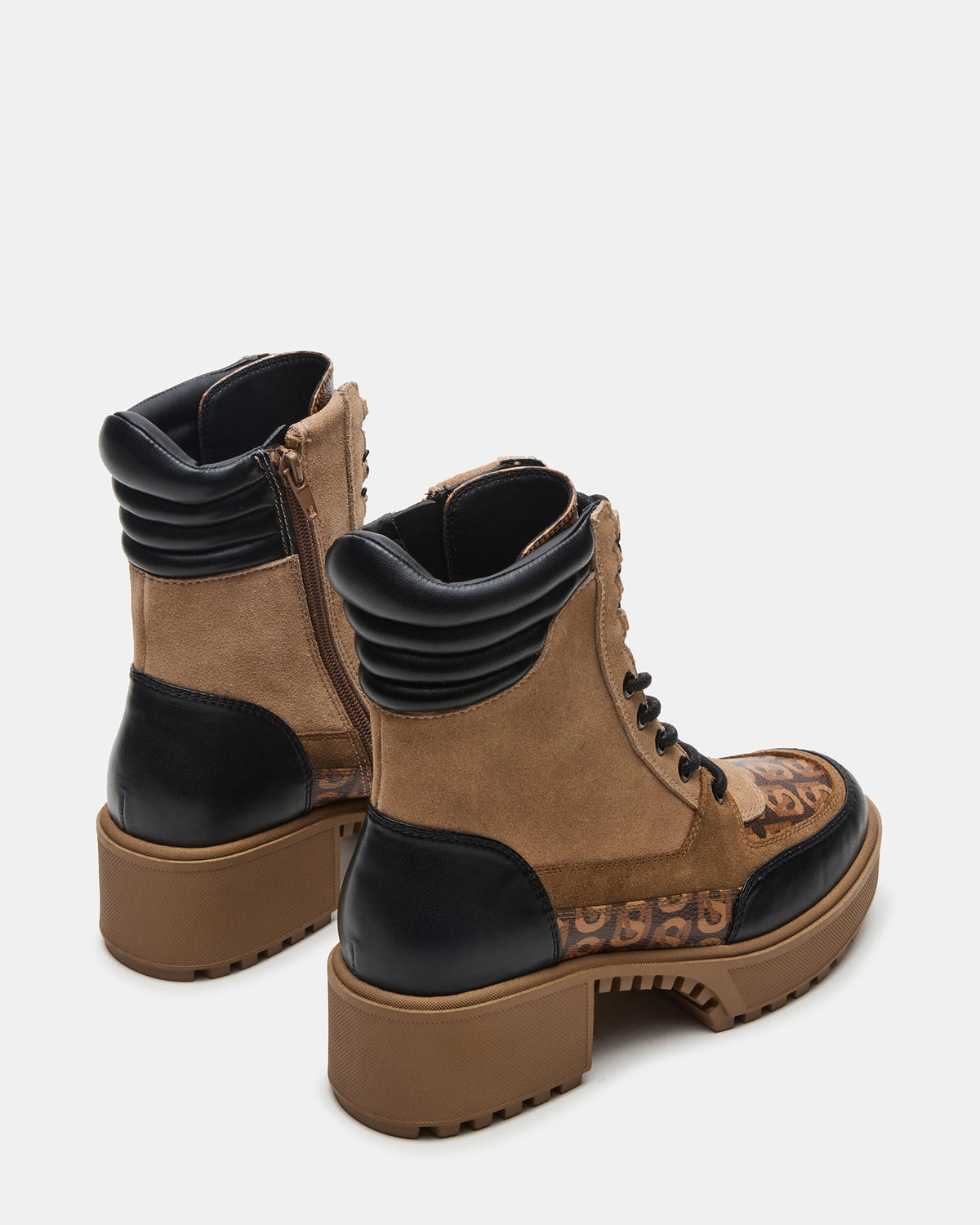 HIKER Tan Multi Platform Lug Lace-Up Women's Anke Boot