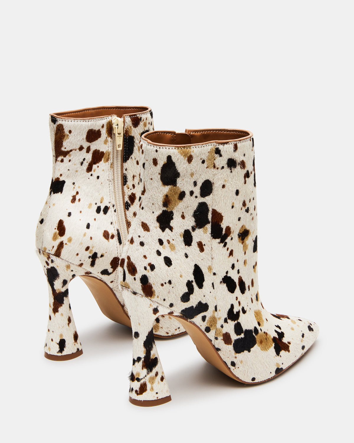 BOLERO Tan Multi Pointed-Toe Heeled Women's Ankle Boot