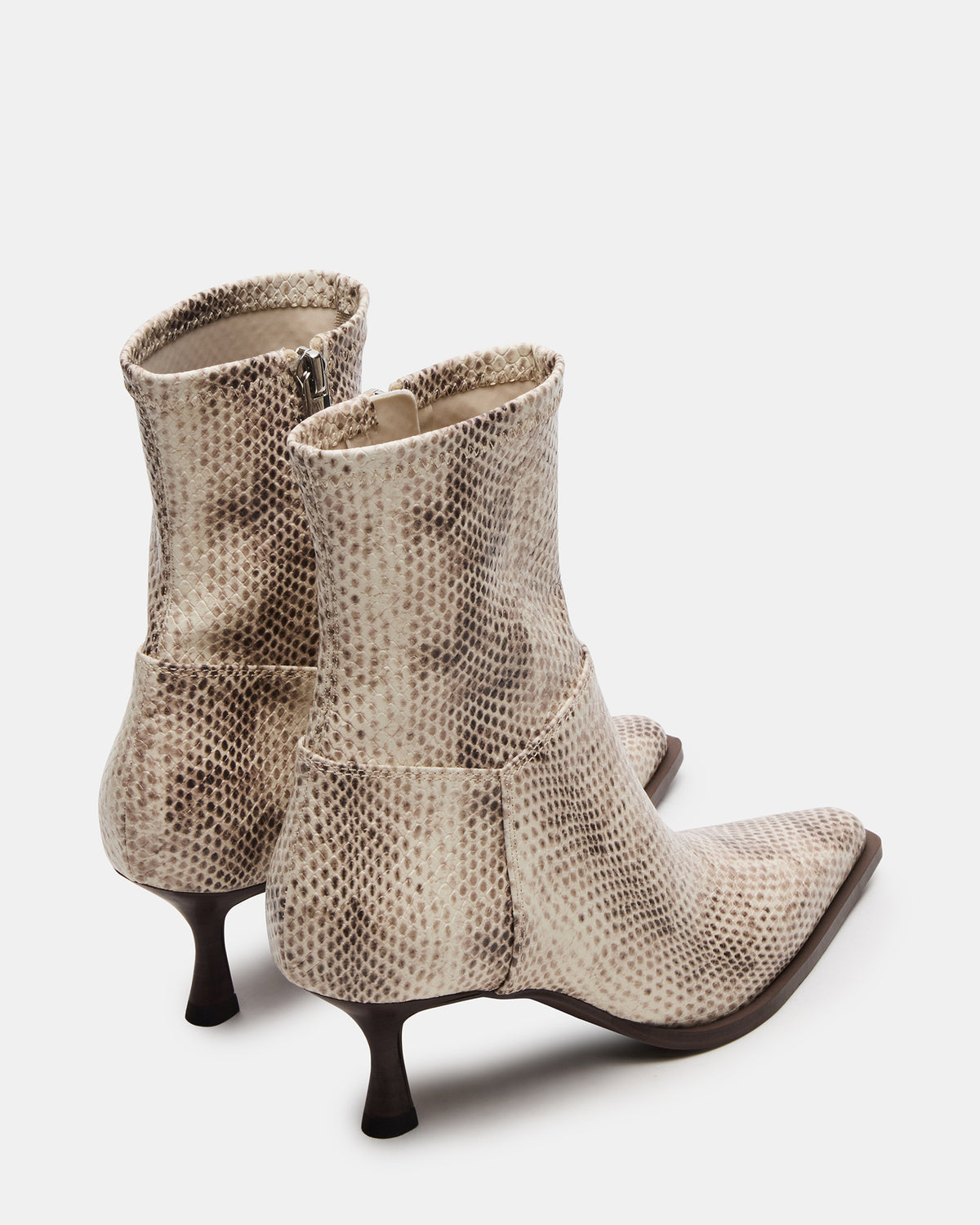 STASIA Natural Snake Pointed-Toe Kitten Heel Women's Ankle Boot