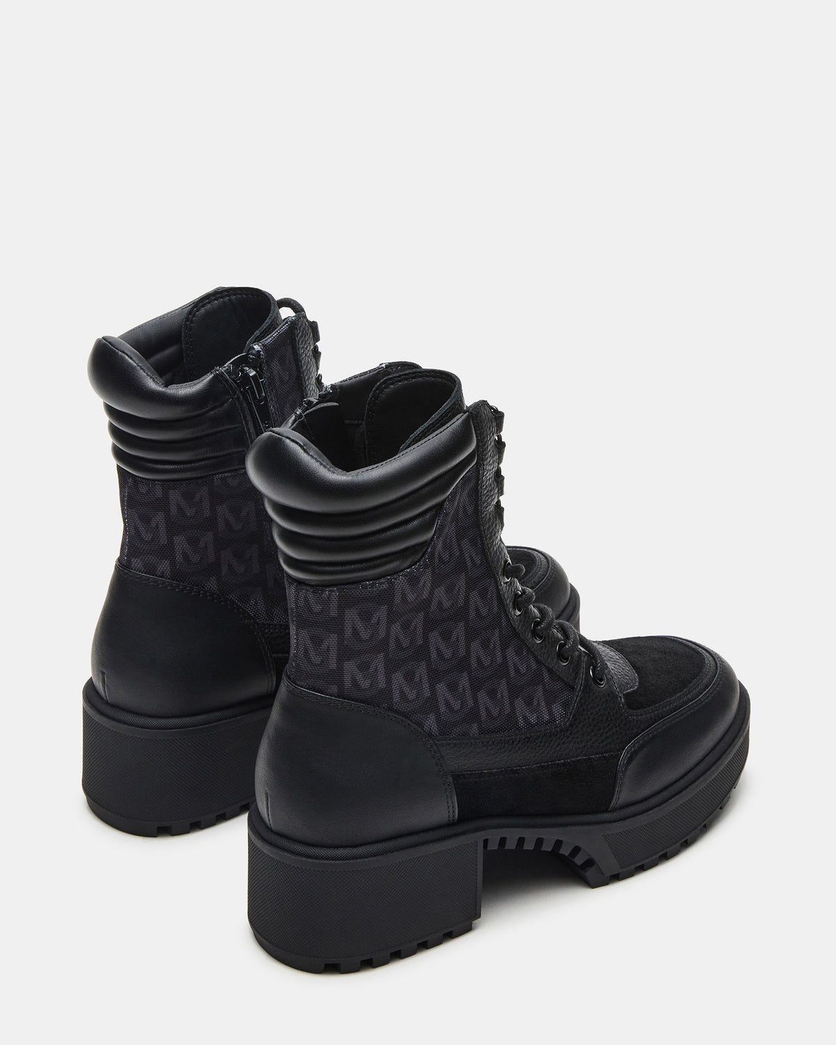 HIKER Black Multi Platform Lug Lace-Up Women's Anke Boot